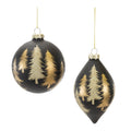Ornaments with gold trees