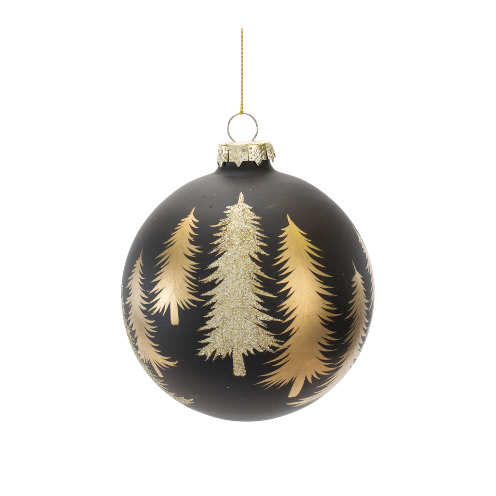 Ornaments with gold trees