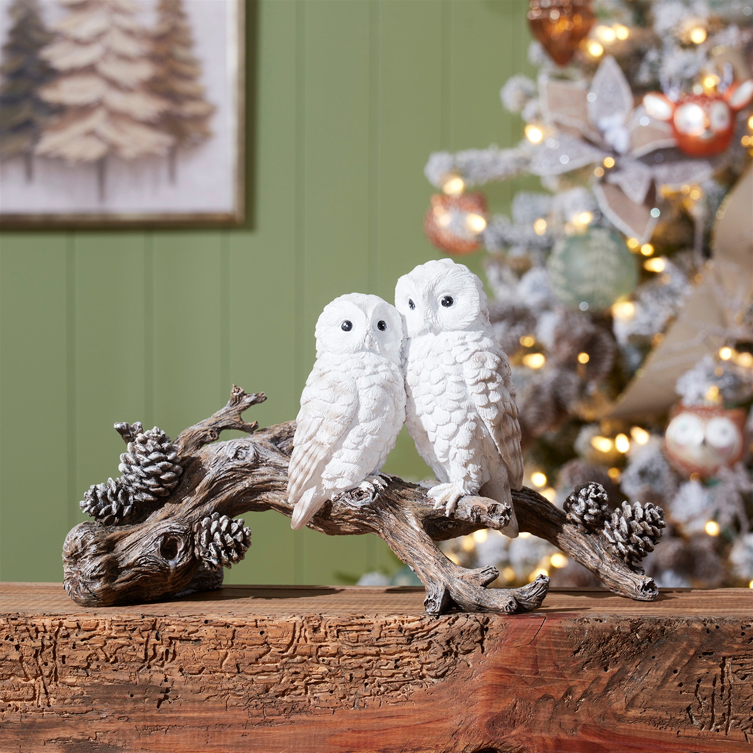 Owls on Branch