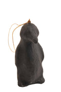 Paper Mache Penguin Orn. Matte Black