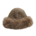 Winter Hat Cable Knit Beanie Faux Fur Fleece Lined Wyatt