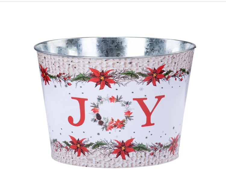 8.5" JOY Poinsettia Pot Cover