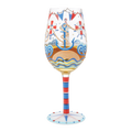 Nautical wine glass