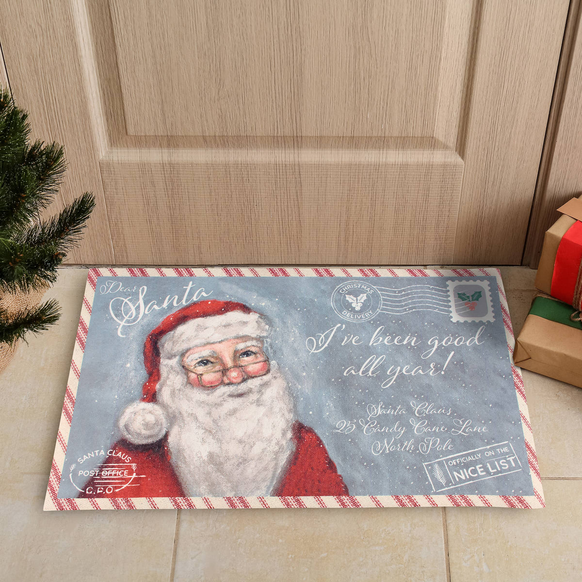 Dear Santa Postcard Rug