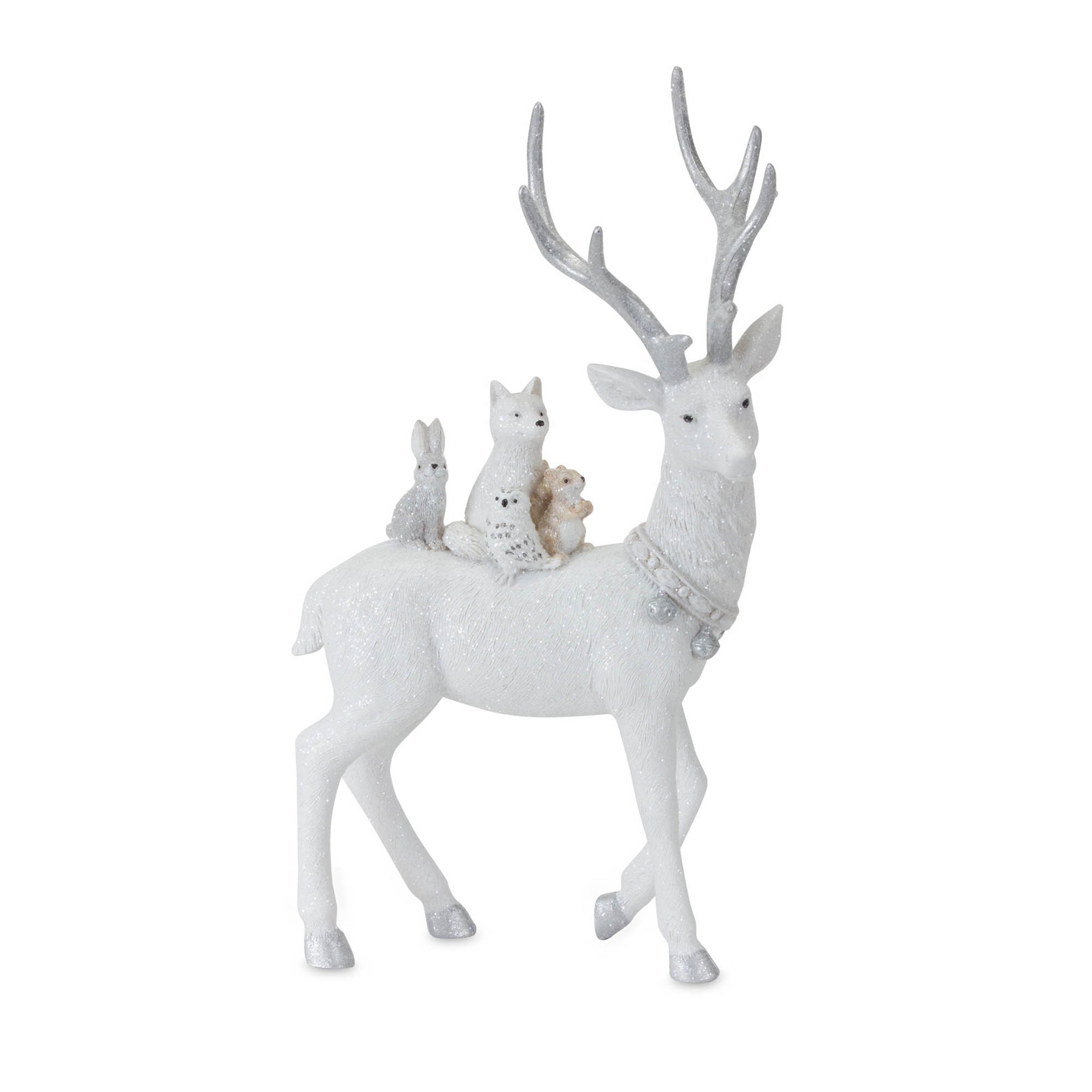 White Reindeer with small animals on back