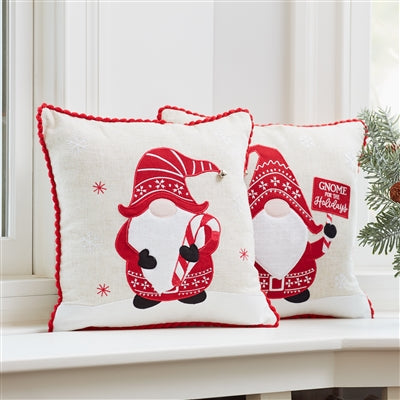 Gnome Holiday Pillow (2 Asst)