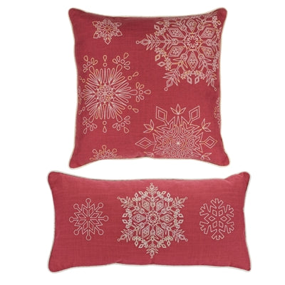 Snowflake Pillow (2 Asst) 17"SQ