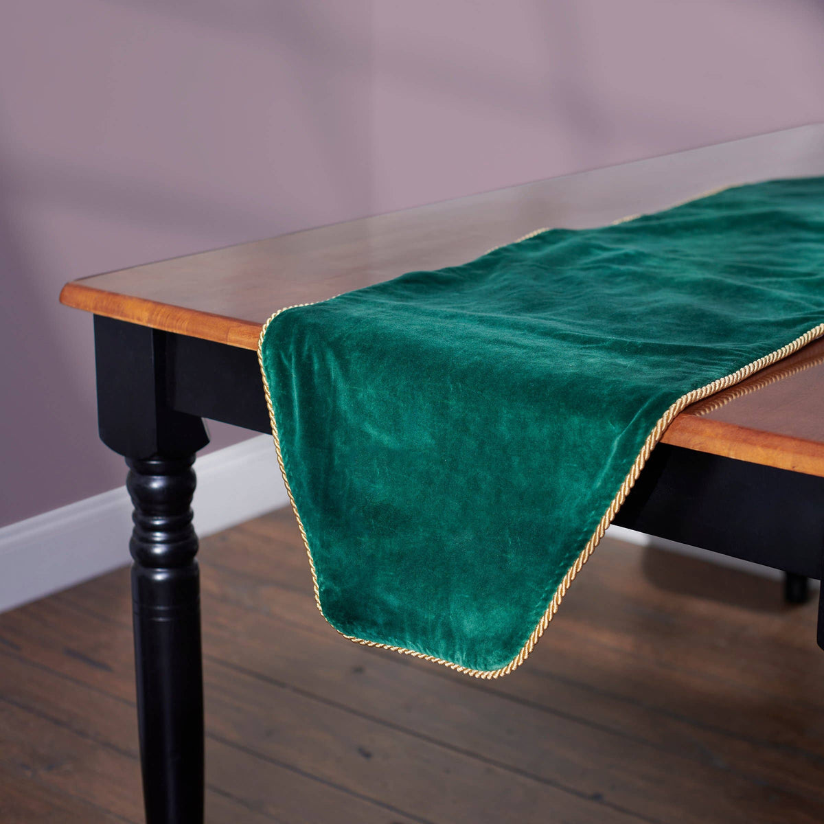 Green Velvet Table Runner