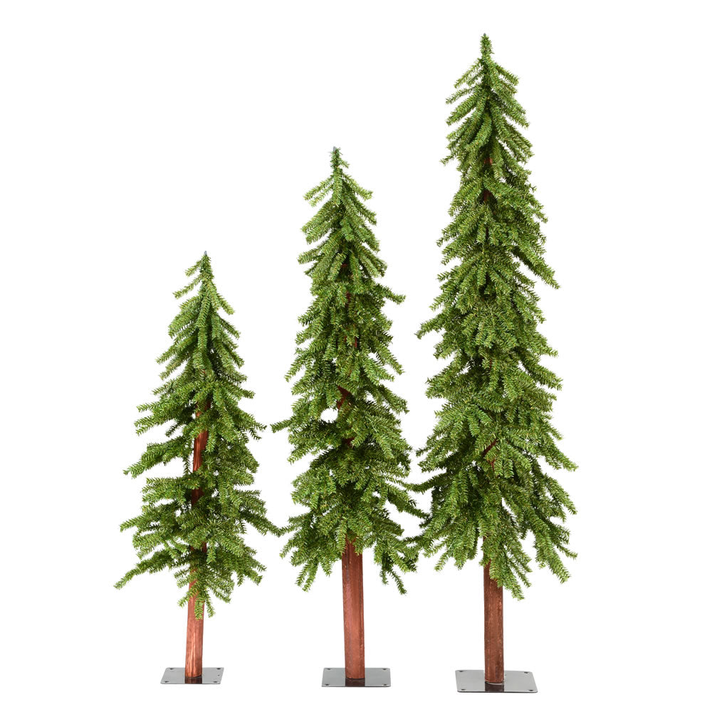 4' 5' 6' Natural Alpine Artificial Christmas Tree Set, Unlit