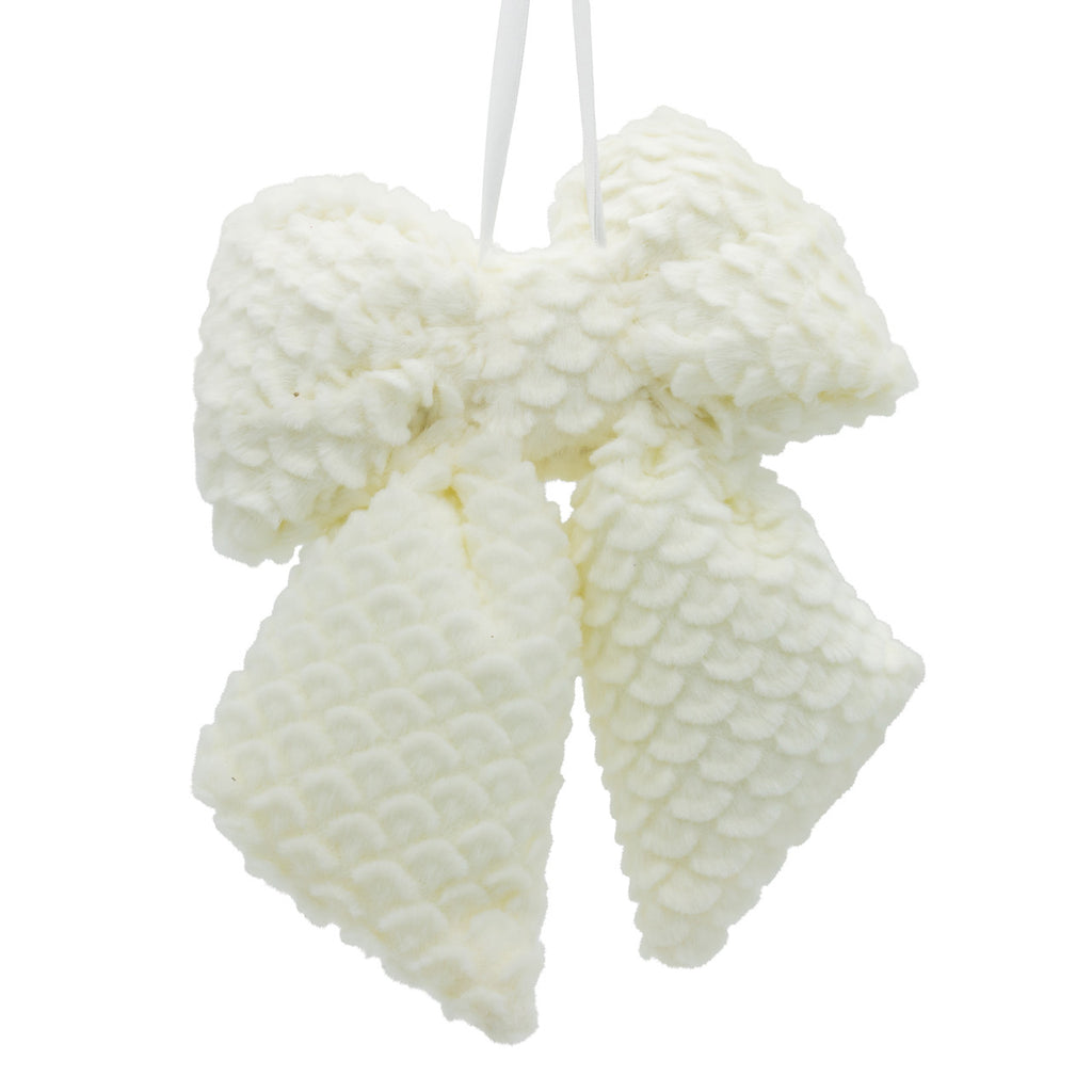 White Fluffy Bow