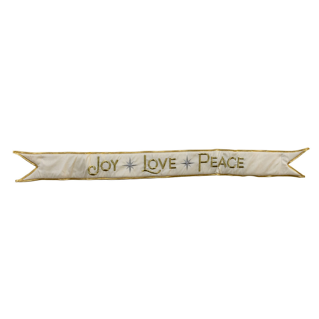 44" Gold & Silver " Joy Love Peace" Banner
