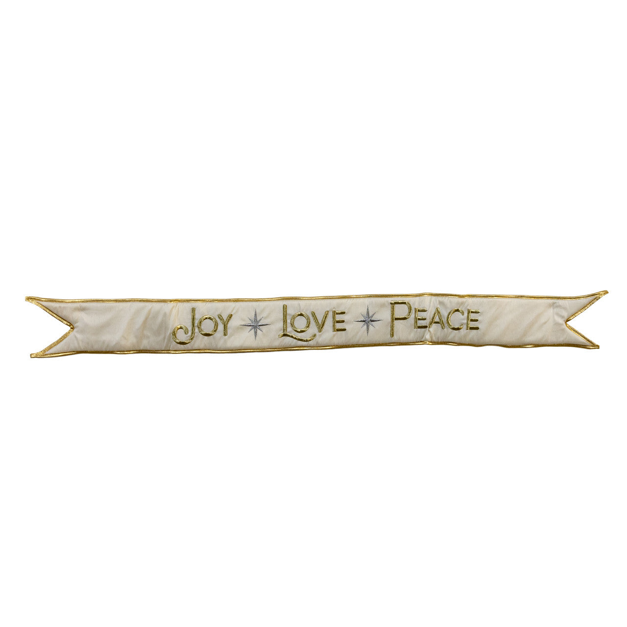 44" Gold & Silver " Joy Love Peace" Banner