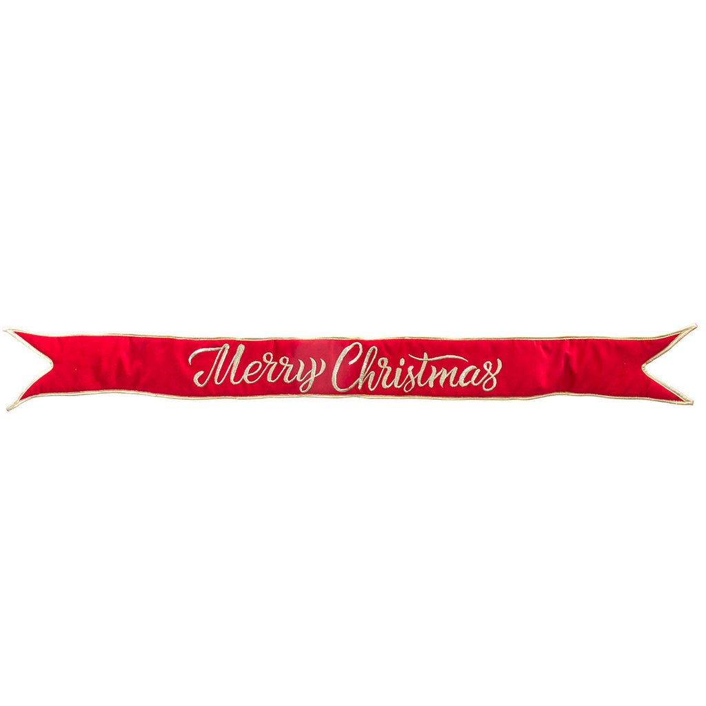 44" Red & Gold "Merry Christmas" Banner
