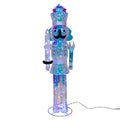24" Clear Iridescent Cool White LED Lighted Nutcracker