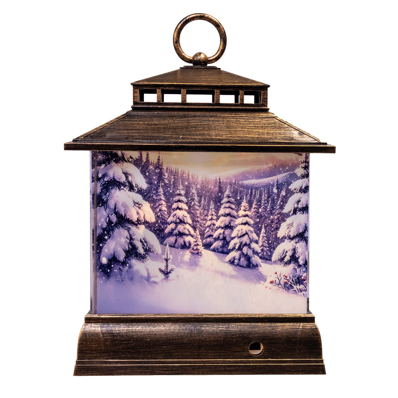 9" Battery Operated USB Lighted Santa With Swirling Glitter Water Lantern