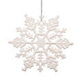 4" White Glitter Snowflake Christmas Ornament