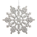 4" Silver Glitter Snowflake Christmas Ornament