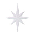 15.75" White Iridescent Glitter Bethlehem Star Christmas Ornament