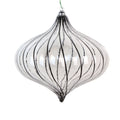 6" Clear Pinstriped Onion Ornament