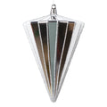 6" Shiny Silver Cone Ornament