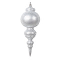 10" Matte Silver Finial Ornament