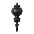 10" Matte Black Finial Ornament