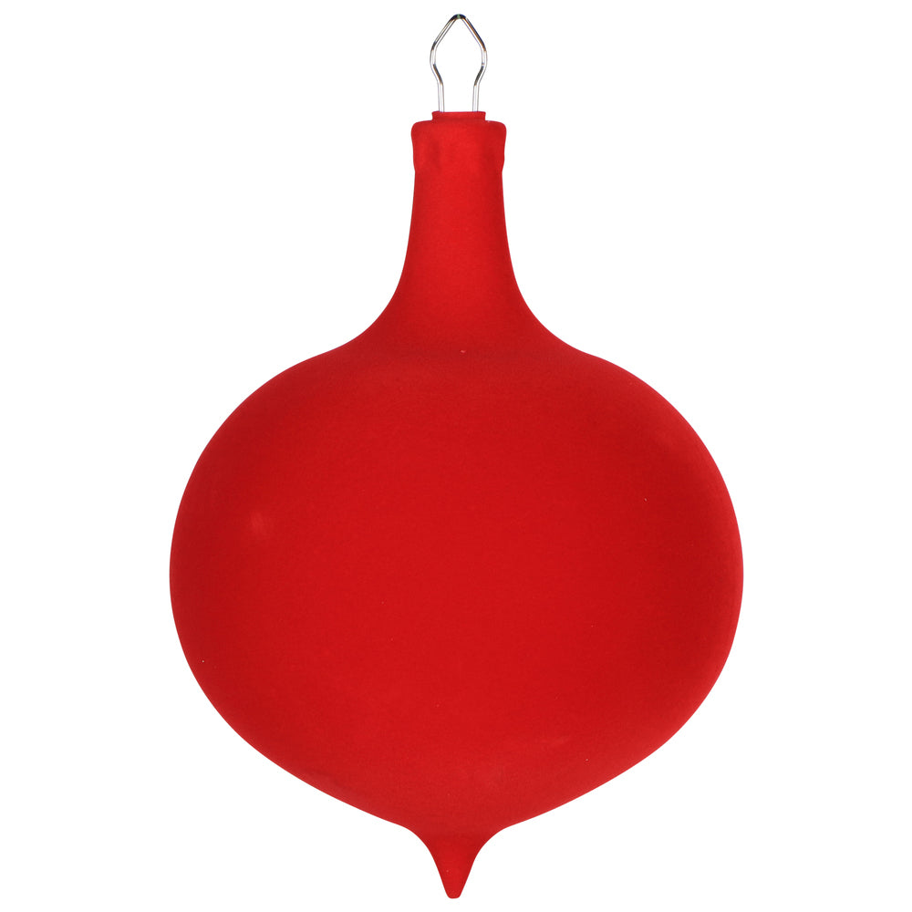 12" Flocked Red Onion Drop Ornament