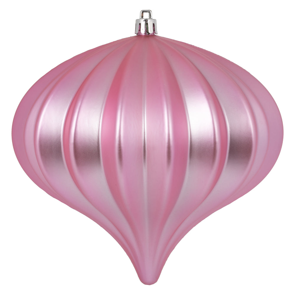 5.7" Pink Matte Onion Christmas Ornament, UV treated