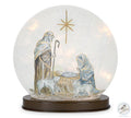 GLASS LIGHT UP HOLY FAMILY RAISED STAR