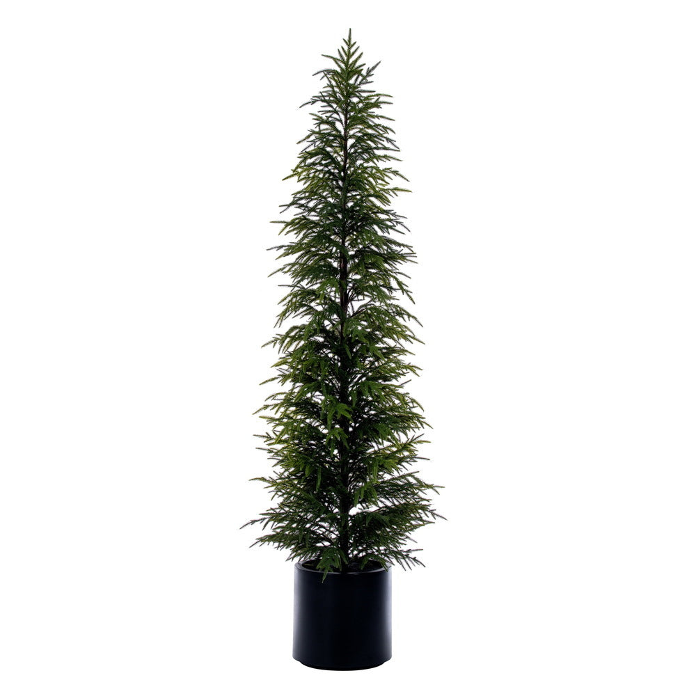 7' Green Norfolk Pine Potted Tree K/D