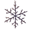 8" Frosted Beige Twig Snowflake Ornament