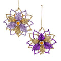 Poinsettia Ornaments, 2 Assorted