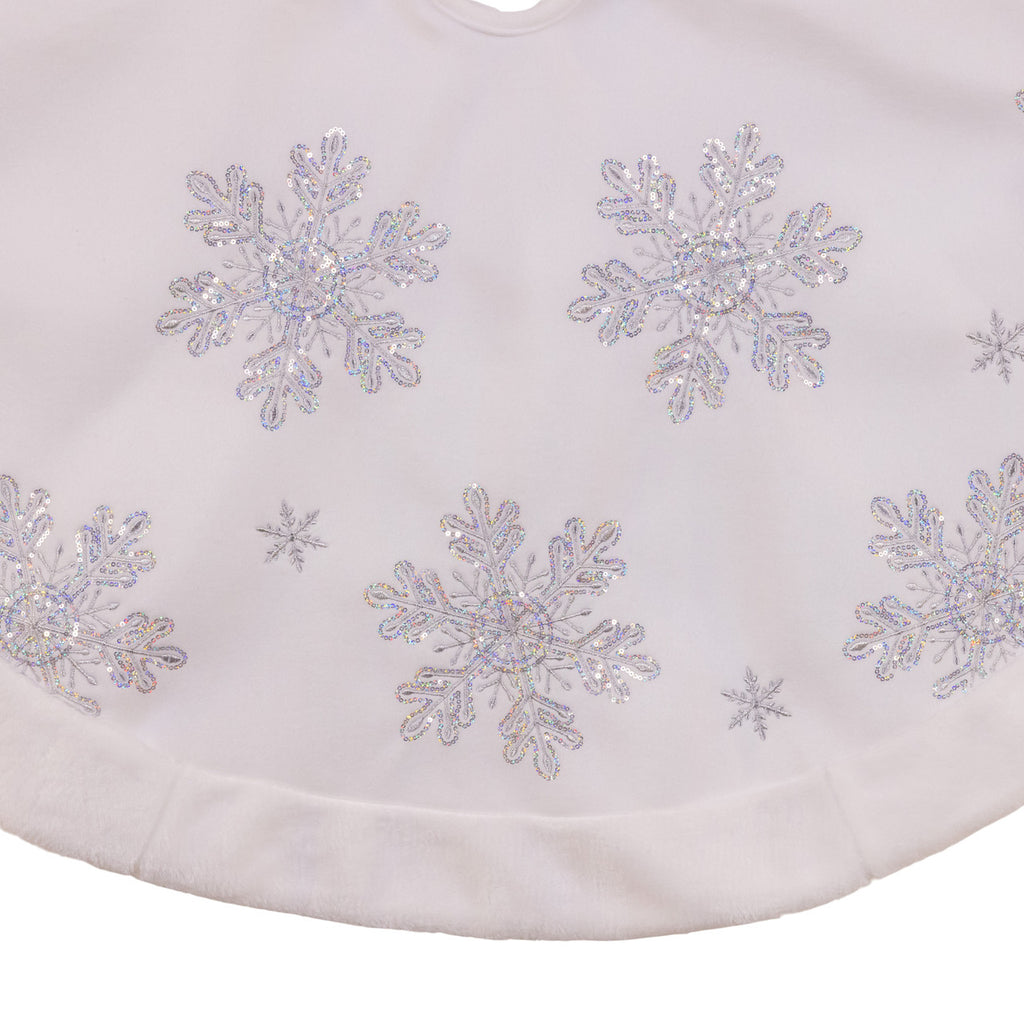 48" Iridescent Sequined Velvet Tree Skirt