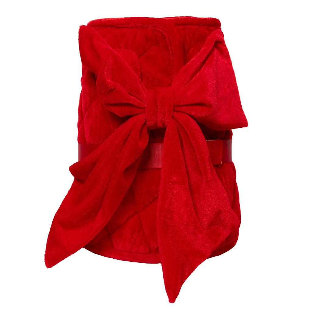 24" Red Bow Tree Collar