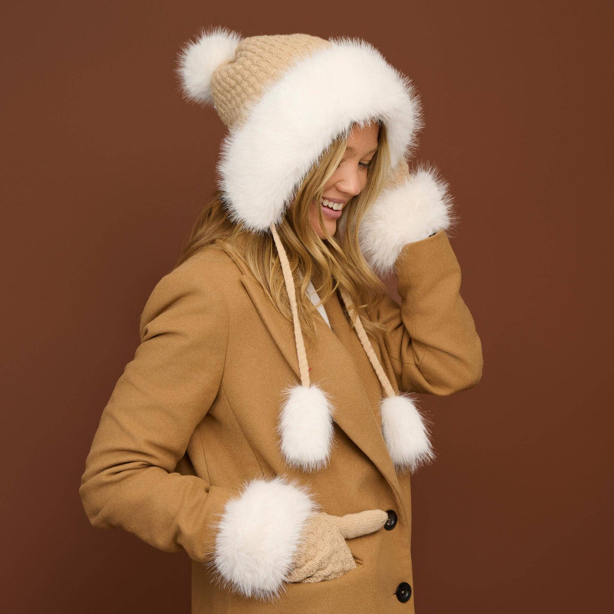 Winter Hat Assortment Faux Fur Pom & Tassel Natalie