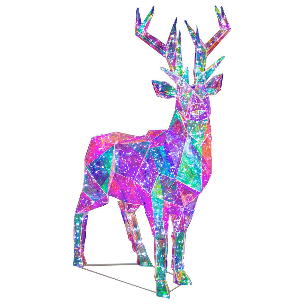 Lighted Magical Iridescence Holographic Reindeer