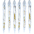 29' 10-Piece Cool White Filament LED Connectible Icicle String Light