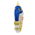 Bellissimo Glass Moon Santa Ornament