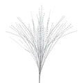 Metallic Silver Grass Spray