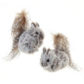 Gray Hanging Squirrel Ornaments, 2 Assorted