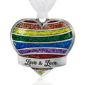 Rainbow Heart Christmas Ornament - Gay Pride