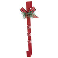 Red Wreath Hanger With Plaid Bow