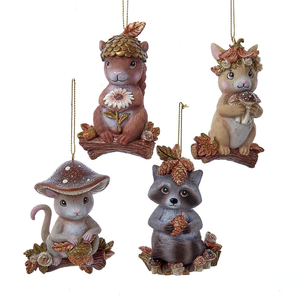 Brown & Copper Forest Animal Ornaments, 4 Assorted