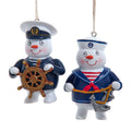 Nautical Snowman Ornaments, 2 Assorted