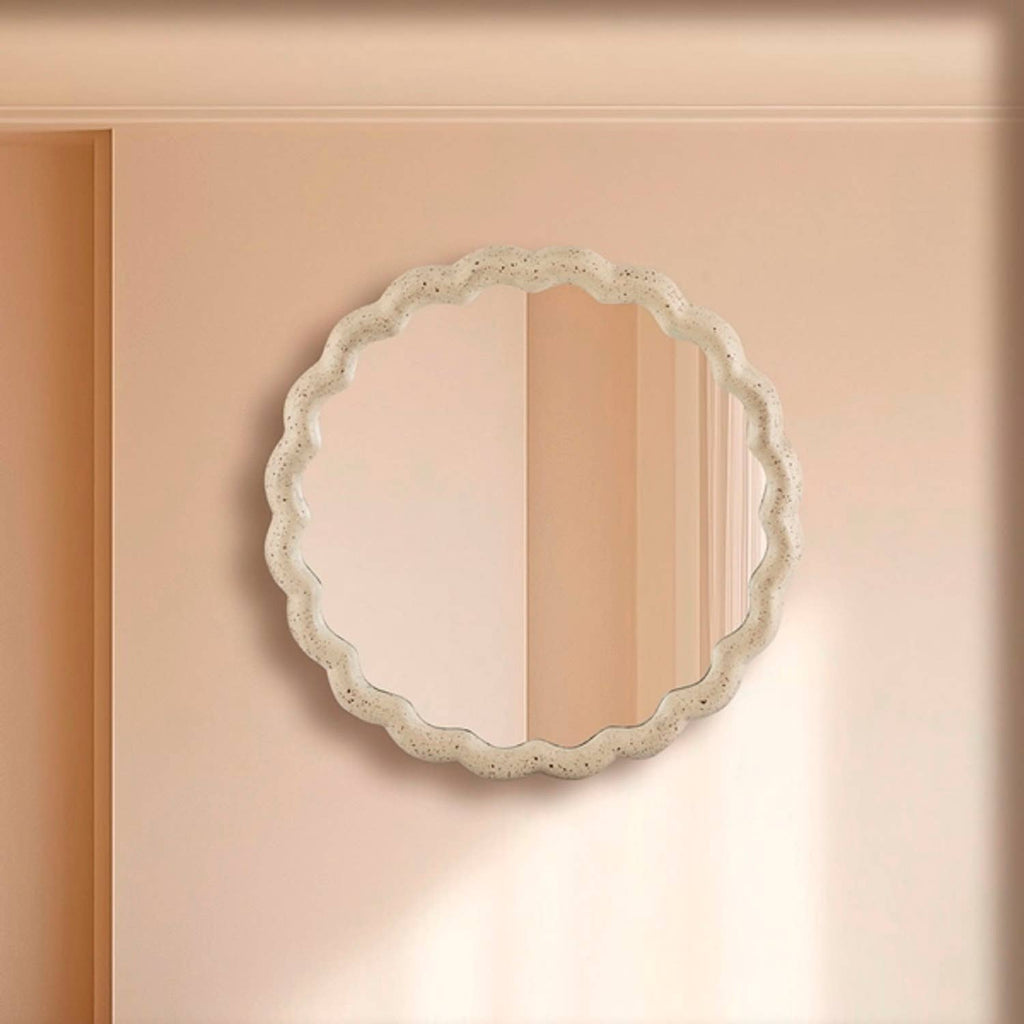 Cast Aluminum Wave Mirror Sm
