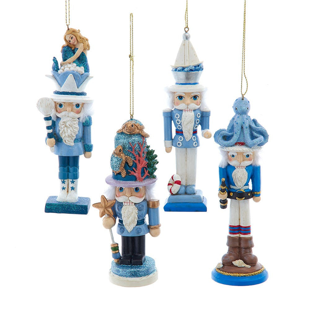 5" Hollywood Nutcrackers™ Nautical Nutcracker Ornaments, 4 Assorted