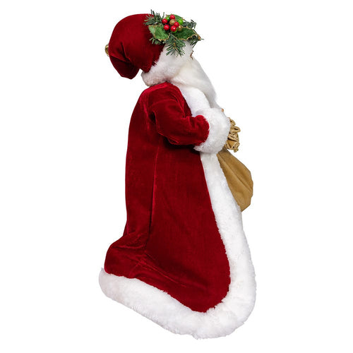 17" Jacqueline Kent Traditional Red Santa With Bag