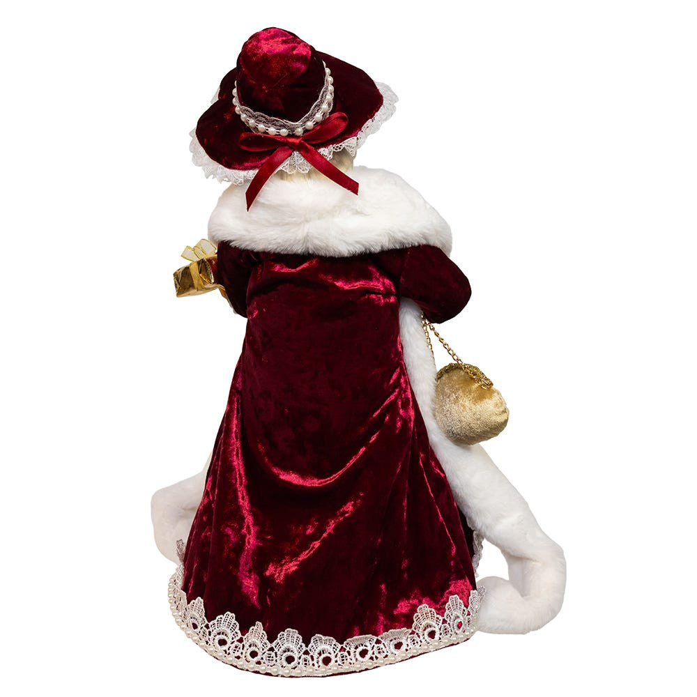 17" Jacqueline Kent Red & Gold Mrs. Claus Table Piece