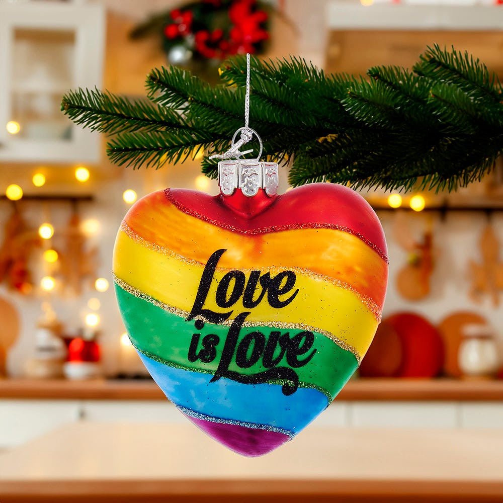Noble Gems™ Pride Rainbow Glass Ornament