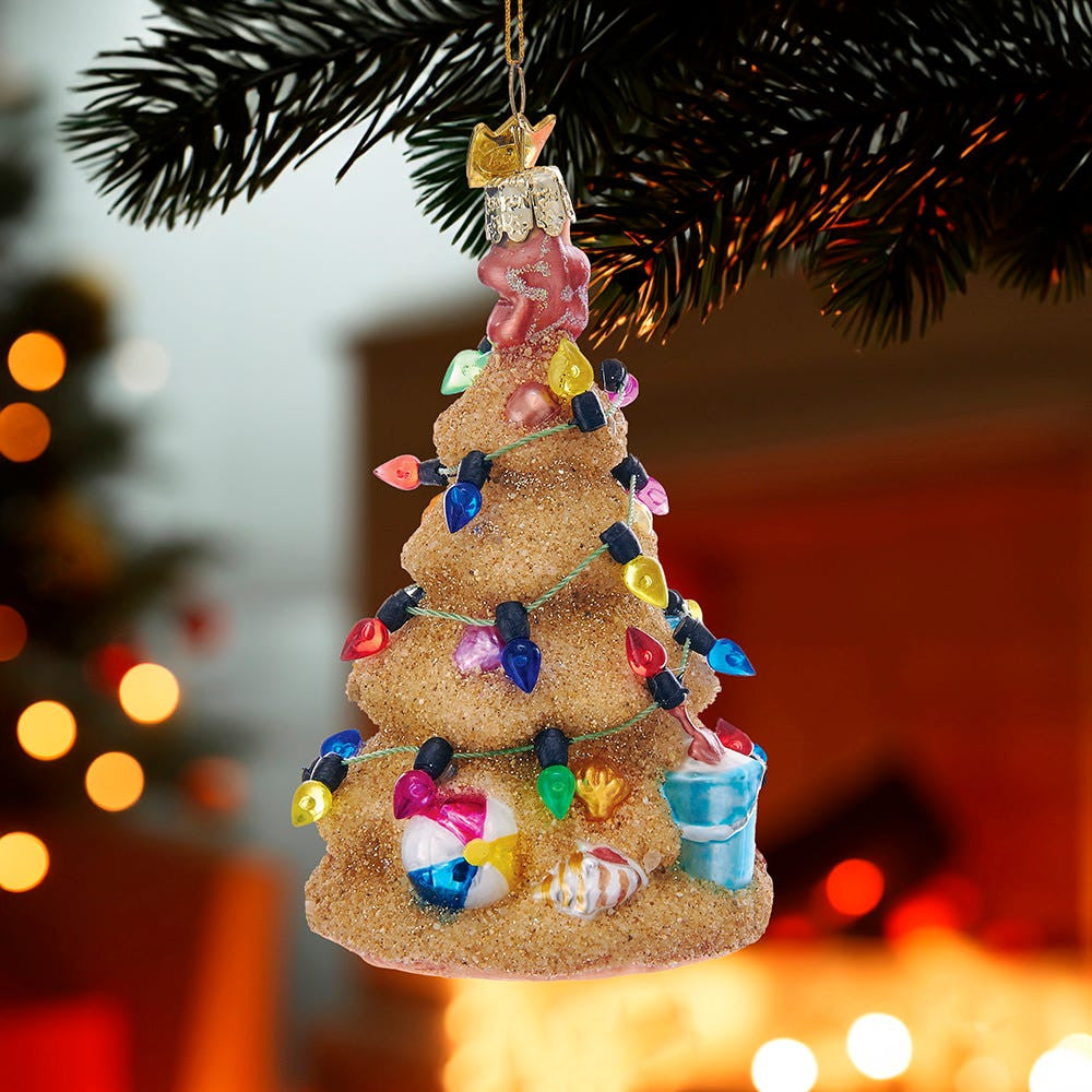 Noble Gems™ Sand Christmas Tree Glass Ornament